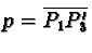 $p = \overline{P_1P_3'}$